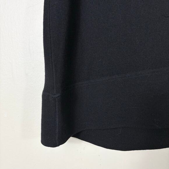 Everlane Black Relaxed Fit Lightweight Pure Wool Crewneck Short Sleeve T Shirt - Picture 7 of 11